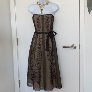 BCBG strapless lace party dress.